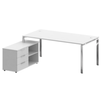 Стол METAL SYSTEM DIRECT рабочий руководителя с опорной тумбой L  БГ.СРТ-5.9L  1900*1720*750